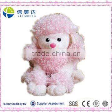 Sitting pink Poodle