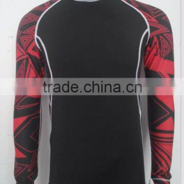 sublimation compression shirt with long sleeve compression shirt man