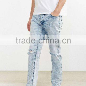 Zega Apparel Night Destroyed Skinny Leg Jeans for Men