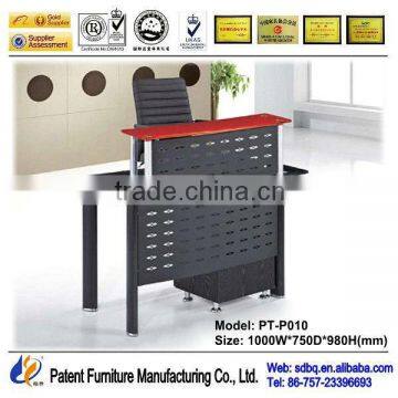 Modern Salon Reception Desk with Front Plate furniture manufactures in guangzhou PT-P010