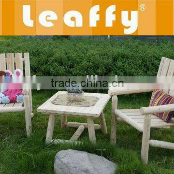 LEAFFY- Natural Log Chair and Table