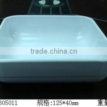 Melamine nice design white square dessert bowl