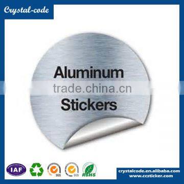 High quality custom recycle plastic printed aluminum foil sticker