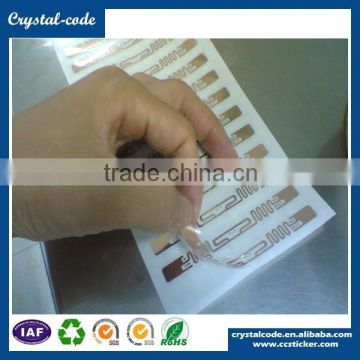 read uhf 900mhz acid resistant 2.4ghz active adhesive label metal credit card sleeve rfid label