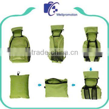 Promotional Customized Folding Backpack / Outdoor Backpack With Mesh Pocket photo-6