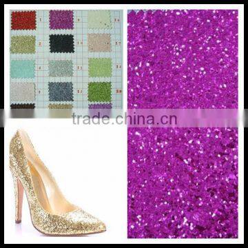 PU glitter synthetic leather for shoes and wedding decoration usage                        
                                                Quality Choice