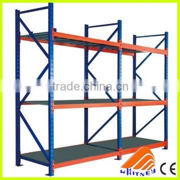 wide span bulk storage shelves, long span shelves, display stand