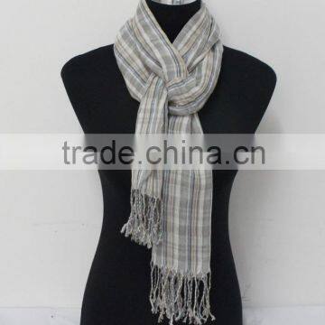 New Women's fashion long big striped cotton viscose scarf shawl