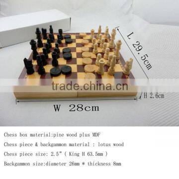 Wooden International chess game set