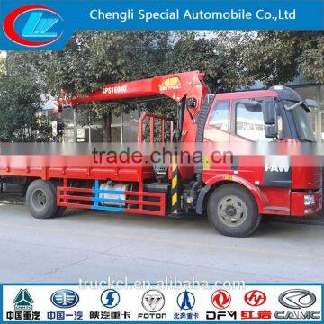 FAW Truck Crane 4X2 Truck Crane Capacity 8 Ton Heavy Duty Crane Truck photo-6