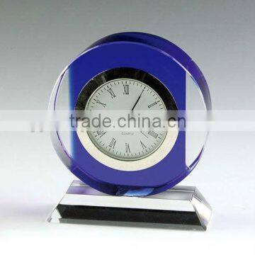 Crystal Desk Clock With Crystal Base For Table Decoration