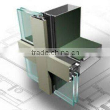Hot selling strong abrasive resistance glass curtain wall price / aluminum curtain wall profile / curtain wall price