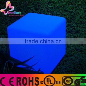 2016 hot promotional 40cm waterproof colorful led light magic cube chair for outdoor use