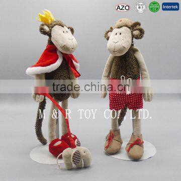 Standing Couple Plush Monkey Toys with Pet
