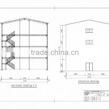 four flooring prefab house drawings