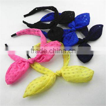 color stripe cartoon custom white flower headband