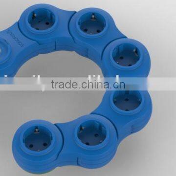 Colorful Style EU Type Power Strip 6 Sockets With USB photo-5