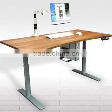 Electric Height Adjustable Laptop Desk with CPU Holder and Monitor arm