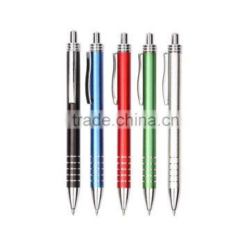 Colorful Promotional metallic ball pen, aluminium pen