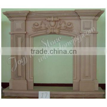 Red Stone Fireplace,Hand Carved Mantels,Fireplaces Carving