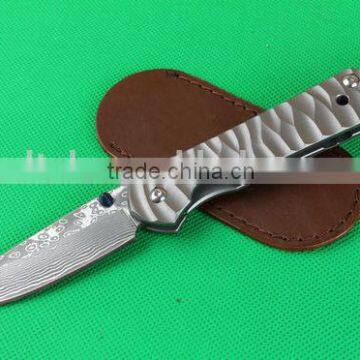 OEM Folding Blade Knife Type and damascus material knife