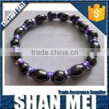 wholesale natural black hematite blood pressure bead bracelet