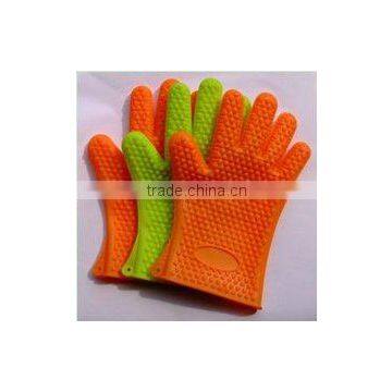 Novelty Heat resistant silicone oven gloves with fingers