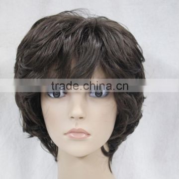 Brown Curly Women Female ladies Daily Hair Fluffy Wig N540