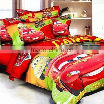100% Polyester Kids Cartoon Bedding Set/car Cartoon Comforter