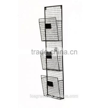 3 Pocket Wall Mounted Metal File Holder