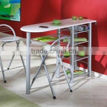 Dining table set with metal and E1 standard MDF