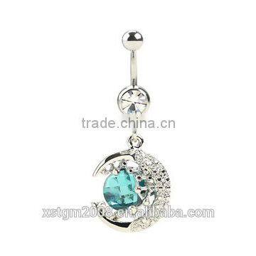 original beautiful barbell opal dangle piercing jewelry navel ring