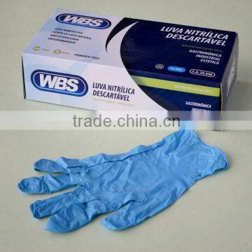 Disposable blue nitrile gloves