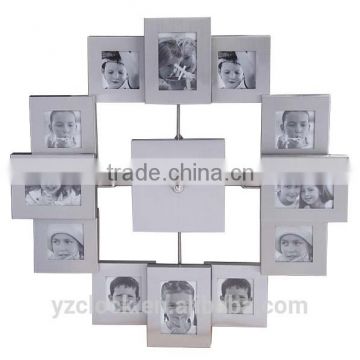 2015 Color frame wall clock with 12 photo