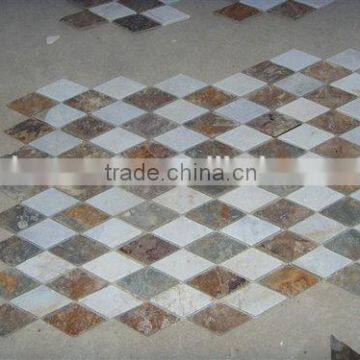 Latest glass mix stone mosaic wall tile