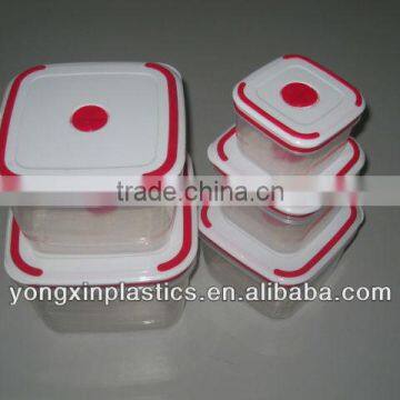 plastic 5 sets microwave food storage