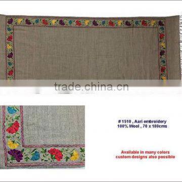 Wool Shawls 1510, Aari Embroidery