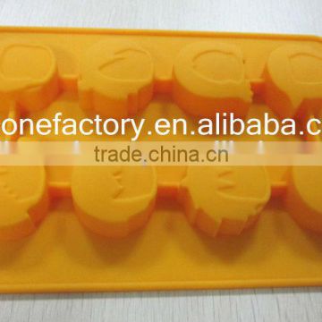 8 hole cute cartoon shaped silicone chocolate molds