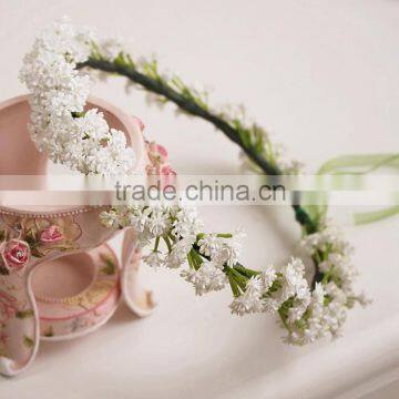 Wedding Bridal Wreath, White Stars Bracelet Garland Bridesmaid Flower Girl Photo Accessories