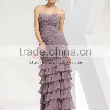 Women Boutique Mermaid Fashion Prom Dress Spaghetti Strap Ruffle Design Wedding Modest Evening Dress photo-3