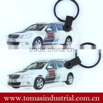 Environmental Custom Promotional Gift Car Shape LED Squeeze Key Lights Soft Pvc Keychain photo-2