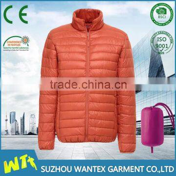 2016 Hot designed ultralight down real feather jacket with a bag packed