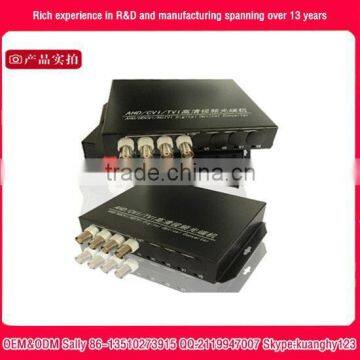 4Ch 720P/960P/1080P HD CVI/AHD/TVI Converter Fiber Optic to BNC Digital Video Converter fiber optical transmitter and receiver