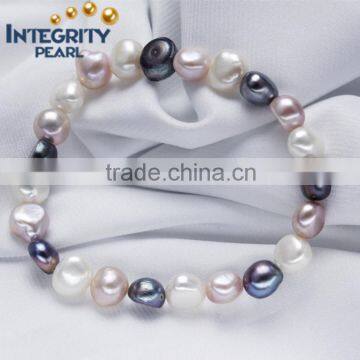 SCI022 8mm baroque shape real freshwater pearl bracelet