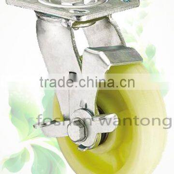 Nylon Swivel Plate 200mm Locking Industrial Hardware Swivel Caster