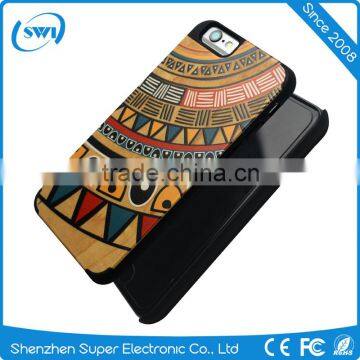 2016 Low Price China Mobile Phone Real Wooden Bamboo 3D Colourful Pattern Cover Cases For iPhone 6 6S 7 Plus Back Case