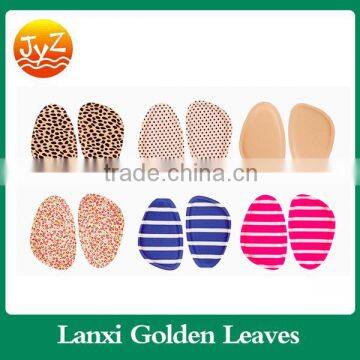 Comfortable foot care soft silicon GEL insole shoe pad for laies back heel pad and forefoot pad Suede