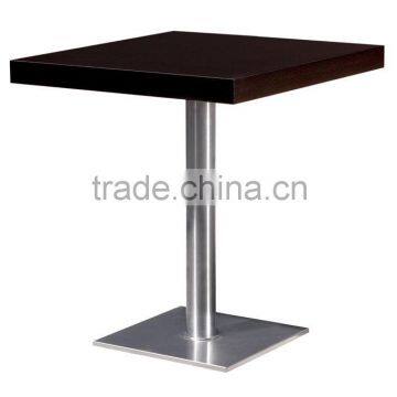 Modern cheap living room bar pub wooden coffee table with metal base