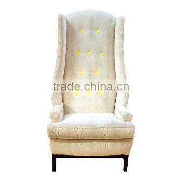 modern tuffed upholsteryed wooden throne chairTC1013