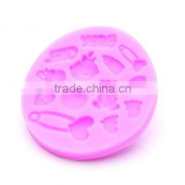 Ellipse shape silicone fondant mold cake mold line fondant mold